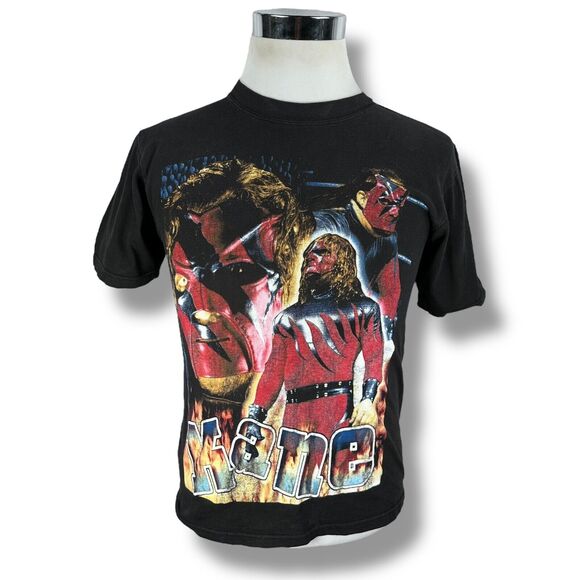Vintage WWE Kane Wrestling Rap T-Shirt Men’s Small Black Graphic Tee All Sport - Picture 1 of 9